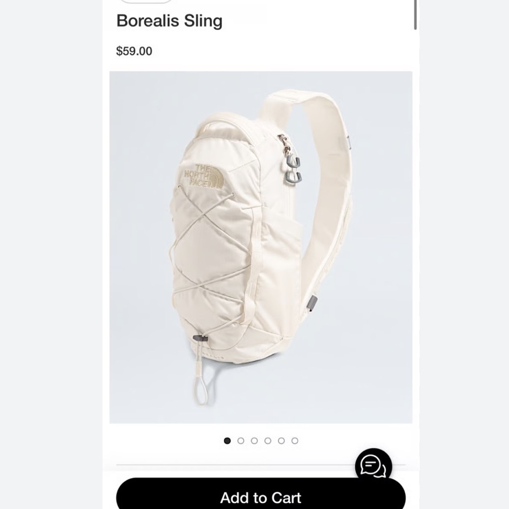 NWT The North Face Borealis Sling Bag -White Dune/Gravel - Picture 8 of 13
